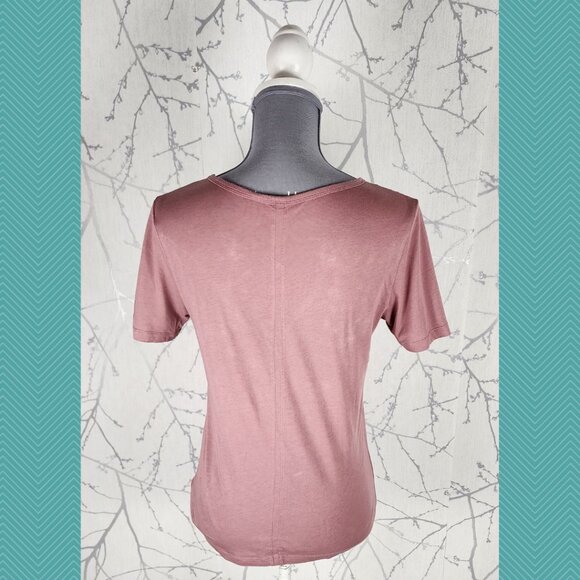 The Group Babaton Pastel Pink Pima Cotton Modal Scoop Neck Tee - Picture 3 of 4